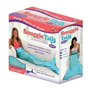 Snuggie Tails Adult Mermaid in Aqua Glitter